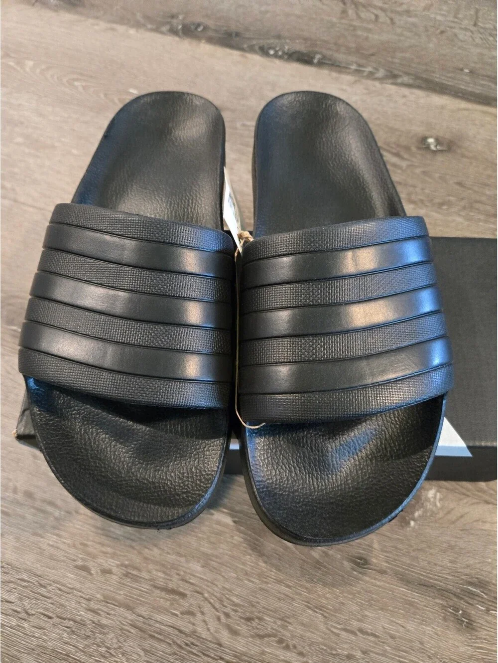 adidas Adilette Aqua Black Slides F35550 Men's Size 11 Shower Sandals